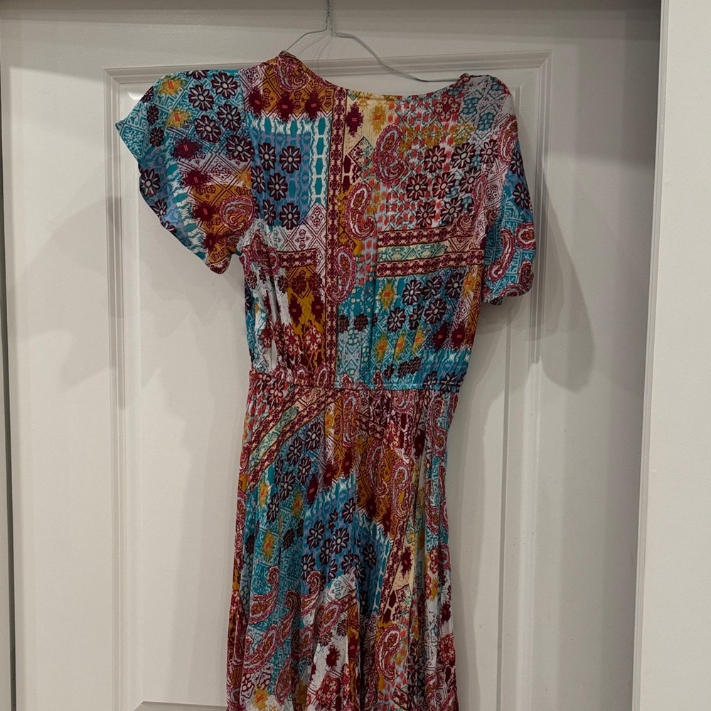 Venus Multicolor Patchwork Mini Dress - image 5